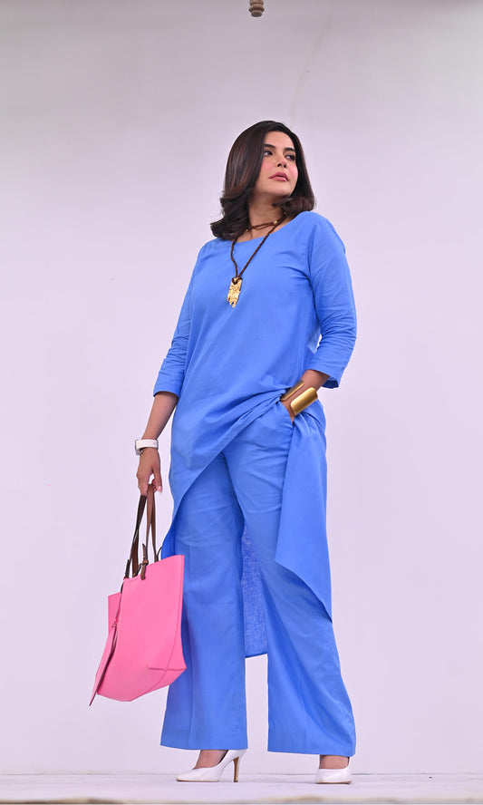 Cornflower blue, Irish linen 2pc for summers