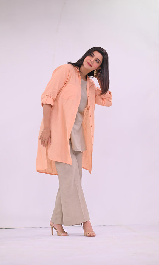 Peach and Beige combo outfit