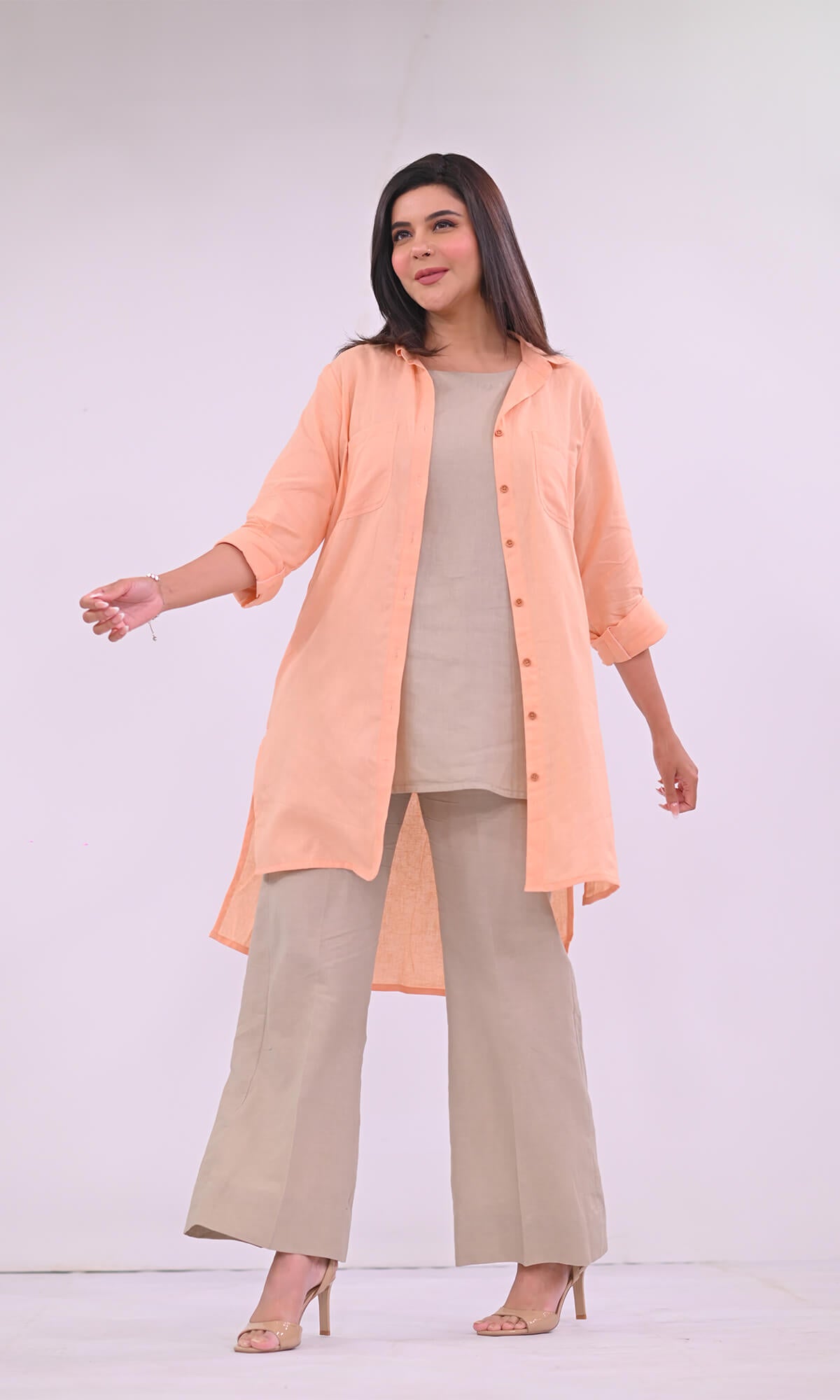 Peach and Beige combo 3pc outfit